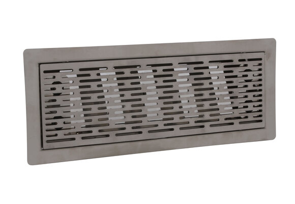 Vent-Axia Uniflexplus ventilatie instelbaar vloerrooster met sleuven - GEBORSTELD RVS