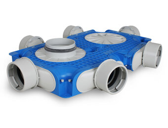 Vent-Axia Uniflexplus ventilatie hoofdverdeelbox 6x Ø90mm met tuit