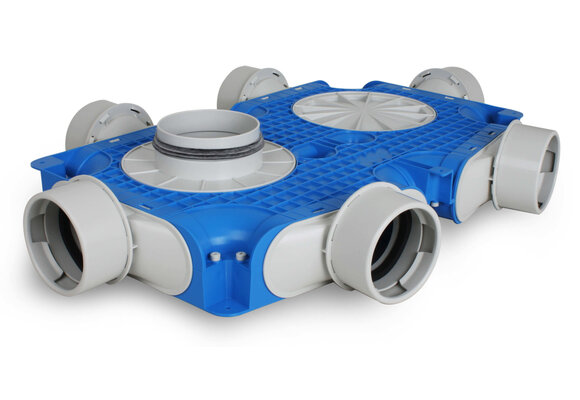 Vent-Axia Uniflexplus ventilatie hoofdverdeelbox 6x Ø90mm met tuit