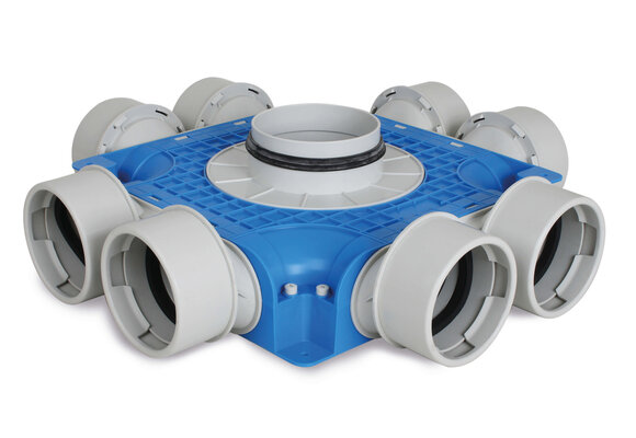 Vent-Axia Uniflexplus ventilatie subverdeelbox 8x Ø90 mm met tuit