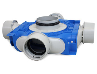 Vent-Axia Uniflexplus ventilatie subverdeelbox 4x  Ø90mm met tuit