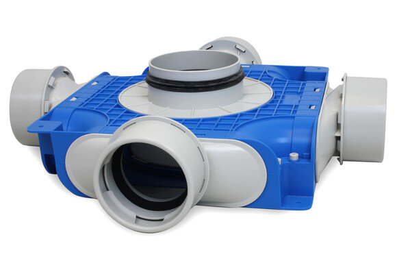 Vent-Axia Uniflexplus ventilatie subverdeelbox 4x  Ø90mm met tuit