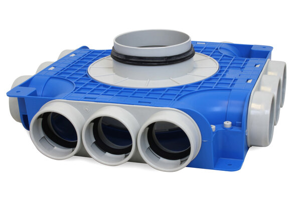 Vent-Axia Uniflexplus ventilatie subverdeelbox 12x  Ø69mm met tuit