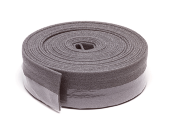 Randisolatie 15cm hoog / 8mm dik met flap, 25mtr. lengte