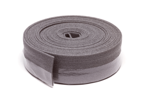 Randisolatie 15cm hoog / 8mm dik met flap, 25mtr. lengte