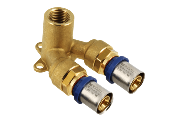 BONFIX Alu-pers 2001412 Muurplaat dubbel 20 x ½" bi x 20 mm