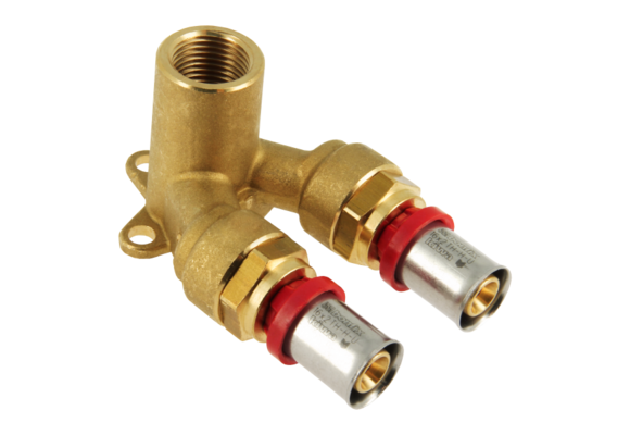 BONFIX Alu-pers 2001405 Muurplaat dubbel 16 x ½" bi x 16 mm