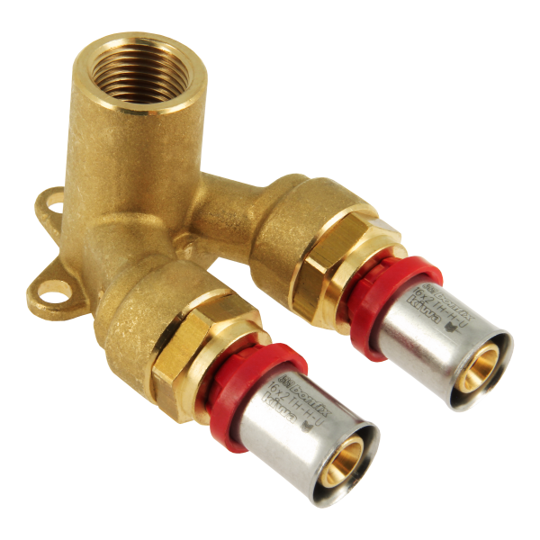 BONFIX Alu-pers 2001405 Muurplaat dubbel 16 x ½" bi x 16 mm