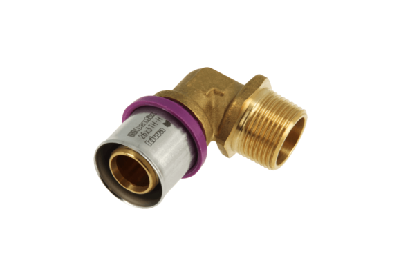 BONFIX Alu-pers 2001038 Knie 1" buitendraad x 26 mm