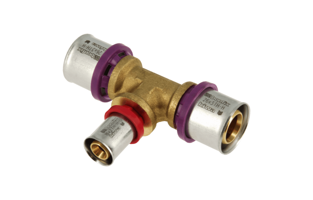 BONFIX Alu-pers 2000866 Verloop T-stuk 26 x 16 x 26 mm