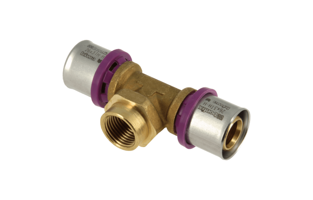 BONFIX Alu-pers 2000725 T-stuk 26 x 1/2" binnendraad x 26 mm