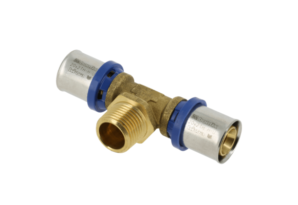 BONFIX Alu-pers 2000615 T-stuk 20 x 1/2" buitendraad x 20 mm