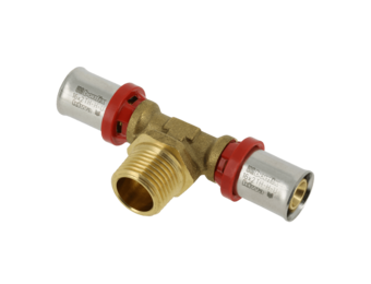 BONFIX Alu-pers 2000605 T-stuk 16 x 1/2" buitendraad x 16 mm