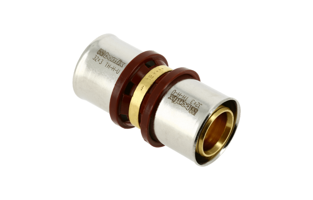 BONFIX Alu-pers 2000140 Rechte koppeling 32 x 32 mm