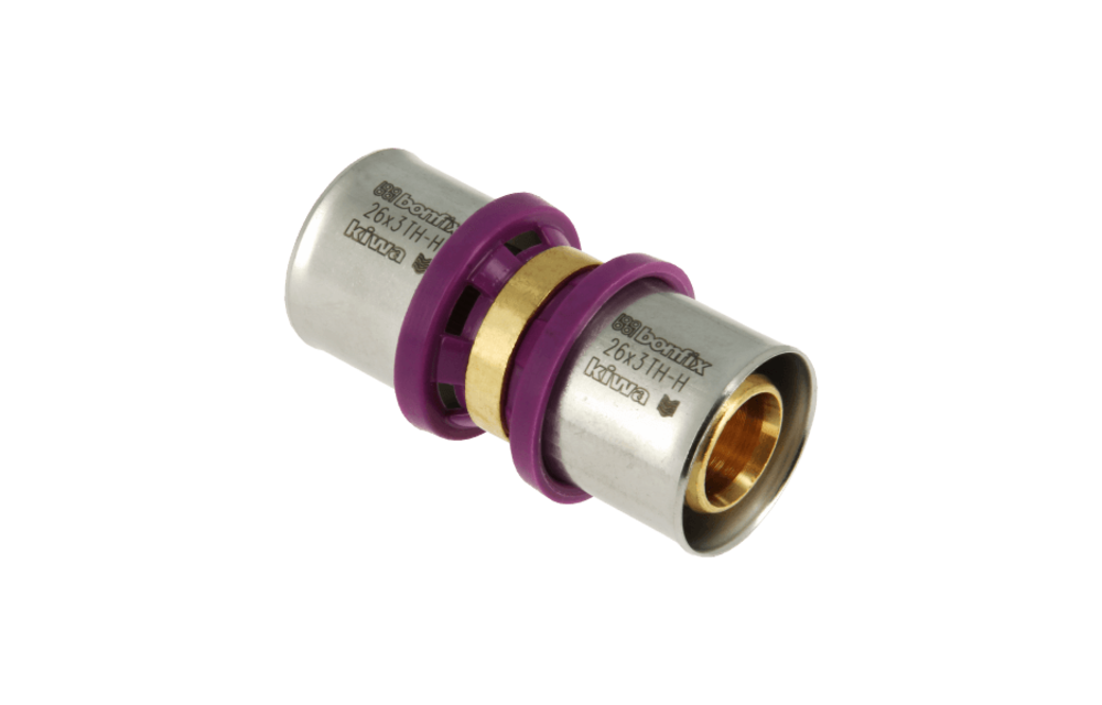 BONFIX Alu-pers 2000135 Rechte koppeling 26 x 26 mm