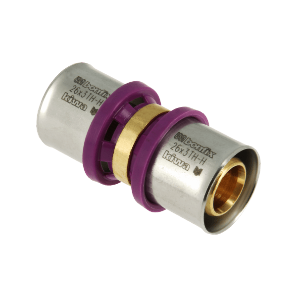 BONFIX Alu-pers 2000135 Rechte koppeling 26 x 26 mm