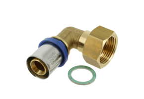 BONFIX Alu-pers 2-delige Knie met vlakke dichting ¾" x 20 mm