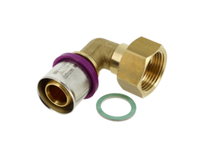 BONFIX Alu-pers 2-delige Knie met vlakke dichting ¾" x 26 mm