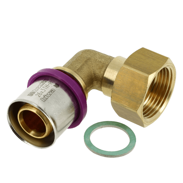 BONFIX Alu-pers 2-delige Knie met vlakke dichting ¾" x 26 mm