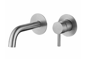 Saniful Wastafelmengkraan rond inbouw RVS