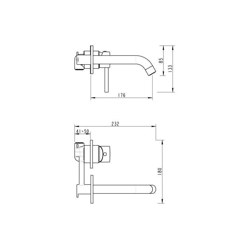 Saniful Wastafelmengkraan rond inbouw Brons