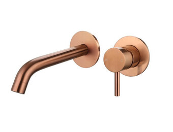 Saniful Wastafelmengkraan rond inbouw Brons