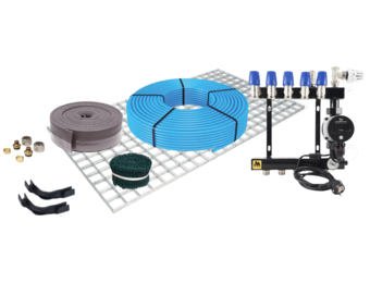 Vloerverwarmingset draadstaal tot 80m2 CV-ketel HT