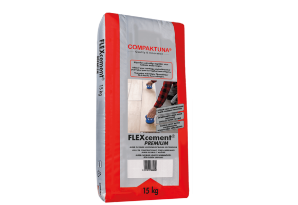 Compaktuna - FLEXcement - Premium Wit ( flexibele tegellijm ) 15KG C2TE S2