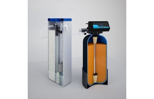 123InstallatieMaterialen - Duowaterontharder 12 liter inclusief zoutbak 60  en isolatiehoes