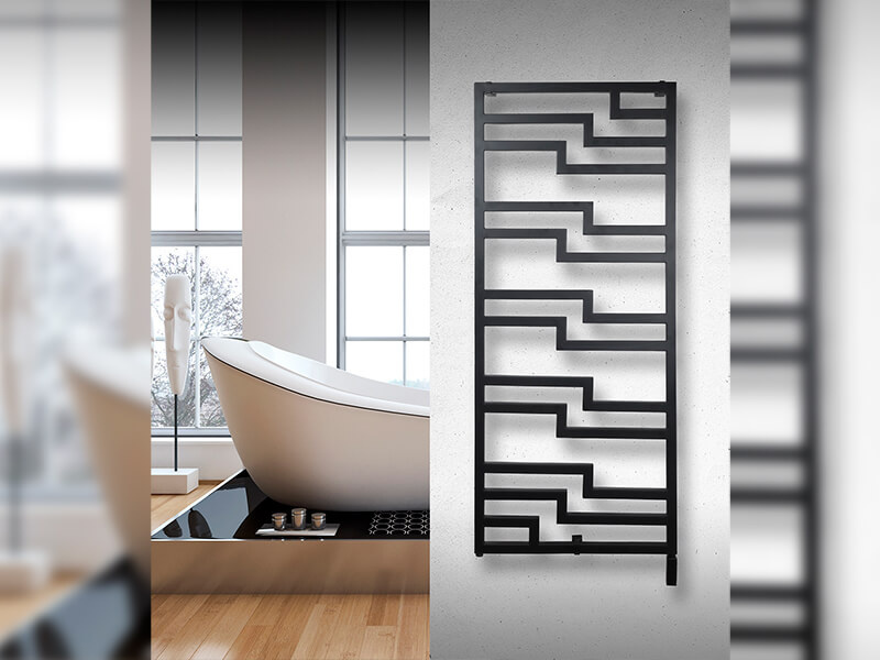 Masterwatt Grecale 600 black elektrische badkamerradiator