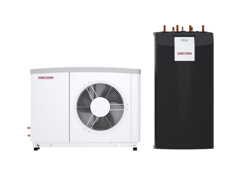 Stiebel Eltron Warmtepompset met geintegreerde boiler van 178 liter (WPL 09 ACS classic compact Set 1.1)