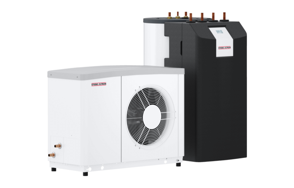 Stiebel Eltron Warmtepompset met geintegreerde boiler van 178 liter (WPL 09 ACS classic compact Set 1.1)