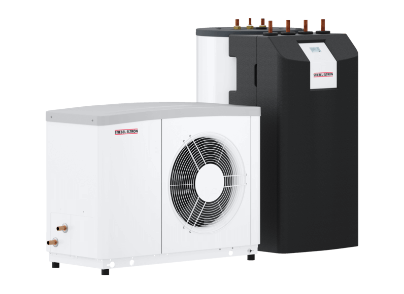 Stiebel Eltron Warmtepompset met geintegreerde boiler van 178 liter (WPL 09 ACS classic compact Set 1.1)