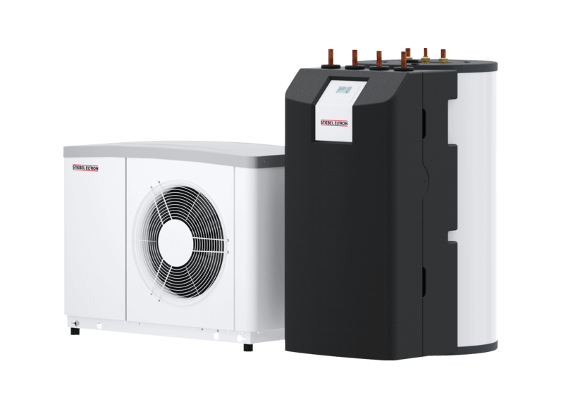 Stiebel Eltron Warmtepompset met geintegreerde boiler van 178 liter (WPL 09 ACS classic compact Set 1.1)