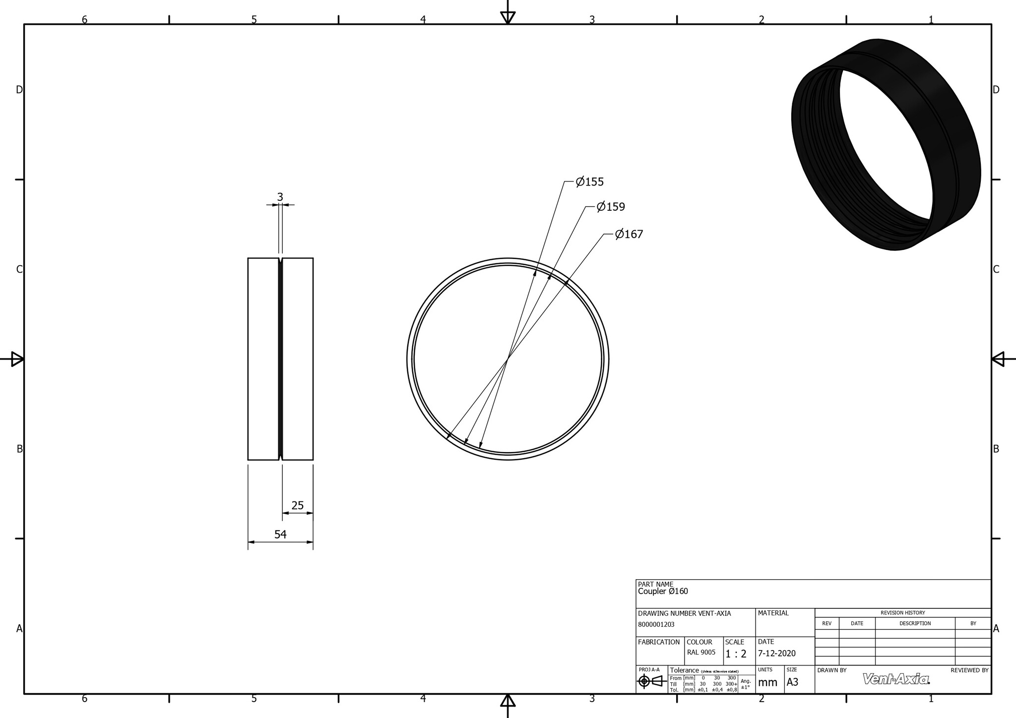 Vent-Axia ISO+M 160-160 Z / Mof Ø160
