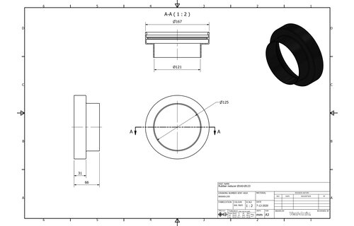 Vent-Axia ISO+M 160-123 Z / Verloop Ø160 - Ø123