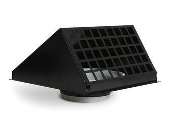 VMR 160 Z / Geveldoorvoer Alu Ø160 RAL9005 zwart