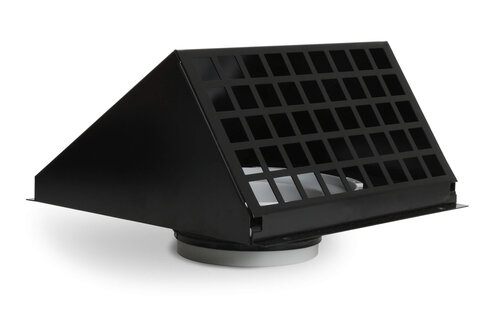 Vent-Axia VMR 200 Z / Geveldoorvoer Alu Ø200 RAL9005 zwart