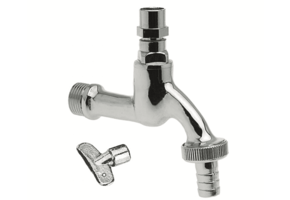 Bonfix messing tapkraan met slangkoppeling en bedieningssleutel