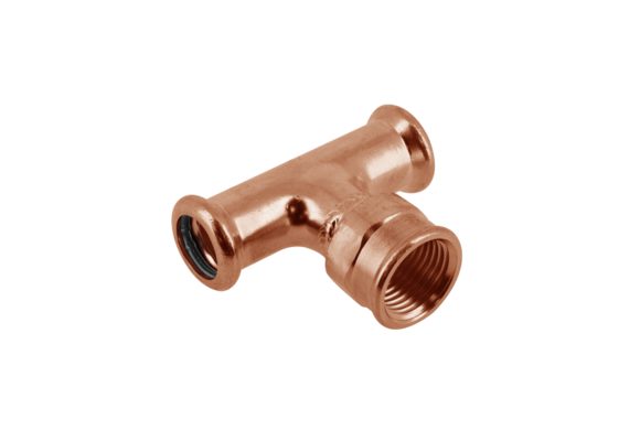 BONFIX M-press roodkoper water T-stuk binnendraad