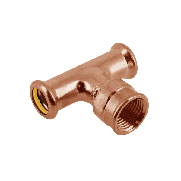 BONFIX M-press roodkoper gas T-stuk binnendraad