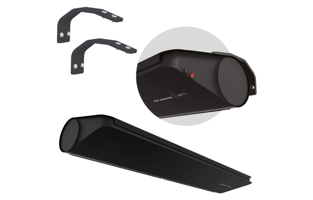 Flowair deur luchtgordijn elektrische SLIM-E zwart