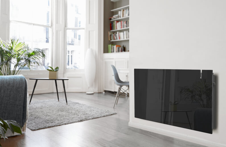 DRL E-Comfort Erea WiFi infrarood radiator Zwart Glas