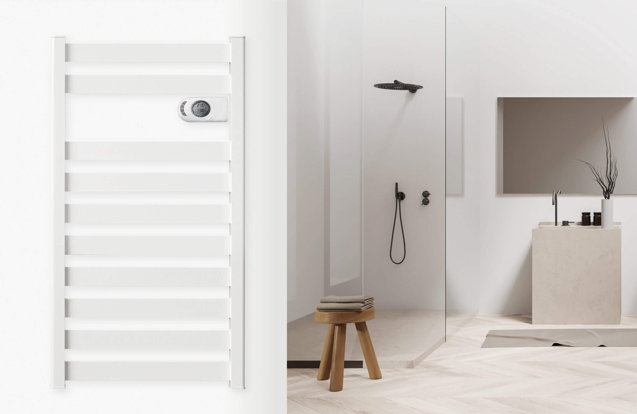DRL E-Comfort Zion vloeistof vrije radiator Wit