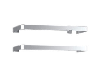 E-Comfort Icon Alu 2 handdoekdragers met haak