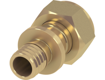 TECEflex draadfitting silicium brons met vlakke dichting en losse wartel
