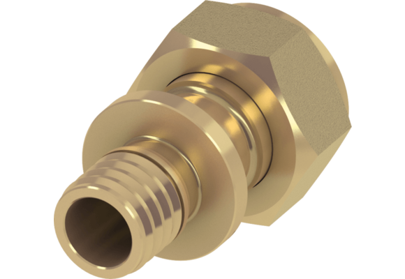 TECEflex draadfitting vlakke dichting standaard messing