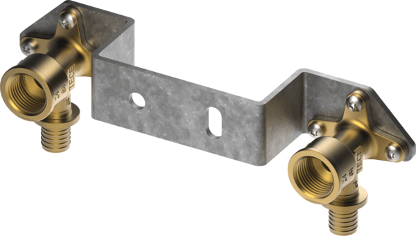 TECEflex geminibeugel met muurplaten silicium brons 150 mm 16 x Rp 1/2"