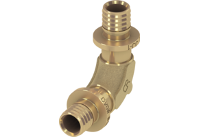 TECEflex knie 90° stromend silicium brons met min. drukverlies