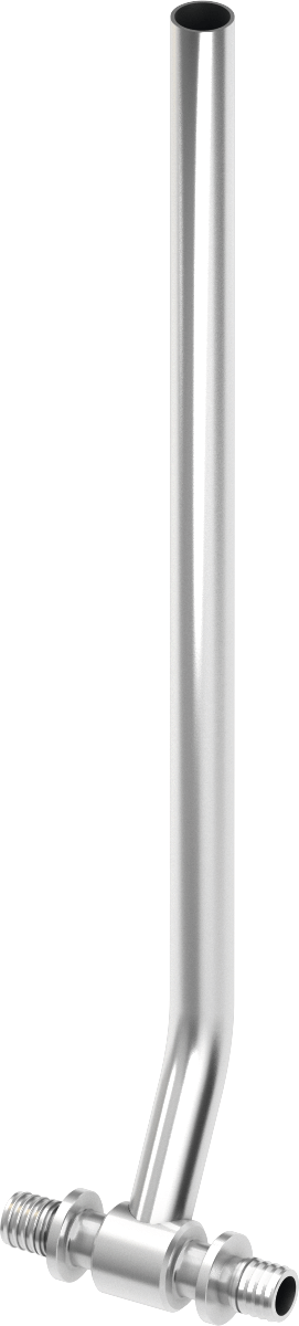 TECEflex Montage T-stuk 15 mm koper vernikkeld lengte 300 mm